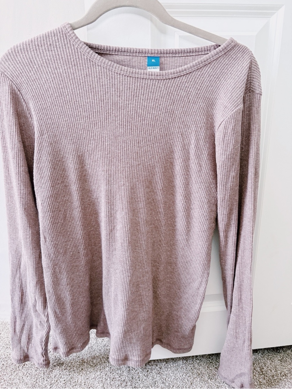 Old Navy Long Sleeve Ribbed Tee - Brown